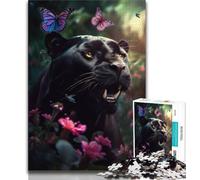 Rompecabezas para Adolescentes de 1000 Mariposas panteras Negras, 1000 Piezas, Ideal para familias, para Disfrutar en casa, Regalo de cumpleaños o de Viaje (38x26cm)