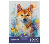 Rompecabezas para Adolescentes De 1000 Piezas A Akita Dog Rompecabezas para Adultos Juego De Ingenio para Mejorar La Memoria Actividades Divertidas En Casa 70x50cm/1000pcs