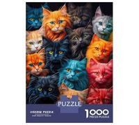 Rompecabezas para Adolescentes De 1000 Piezas A Bunch of Cats Rompecabezas para Adultos Juguetes Antiestrés Regalo De Cumpleaños Cumpleaños 38x26cm/1000pcs