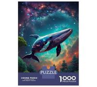 Rompecabezas para Adolescentes De 1000 Piezas A Fabulous Whale Flies Rompecabezas para Adultos Juguete Decoración De Pared Desafío Difícil 38x26cm/1000pcs