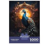 Rompecabezas para Adolescentes De 1000 Piezas A Peacock in Moonlight Rompecabezas Juegos Familiares Carrera De Velocidad Manual Cumpleaños 52x38cm/1000pcs