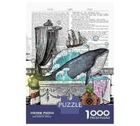 Rompecabezas para Adolescentes De 1000 Piezas A Whale in The Bathtub Rompecabezas para Adultos Juegos Relajantes Una Obra De Arte Cumpleaños 52x38cm/1000pcs