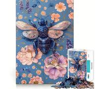 Rompecabezas para Adolescentes de 1000 Piezas Abeja,Corte preciso,diversión,resolución de Problemas,diversión,relajación,Tiempo de diversión,decoración navideña (50x75cm)