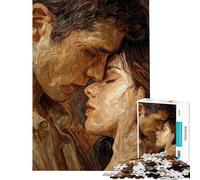 Rompecabezas para Adolescentes de 1000 Piezas Abrazo Apasionado Retrato de Amantes con técnica Impasto Juguetes de Bricolaje para Adolescentes decoración del hogar Regalo Ideal para Toda la Familia