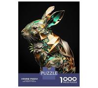Rompecabezas para Adolescentes De 1000 Piezas Abstract Geometric Rabbit Rompecabezas para Adultos Juguete Decoración De Pared Desafío Difícil 52x38cm/1000pcs