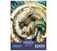 Rompecabezas para Adolescentes De 1000 Piezas Abstract Japanese Dragon Rompecabezas para Adultos Juguete Decoración De Pared Desafío Difícil 38x26cm/1000pcs