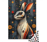 Rompecabezas para Adolescentes De 1000 Piezas Abstract Rabbit Art Print Rompecabezas para Adultos Juego De Ingenio Aliviador del Estrés 38x26cm/1000pcs