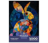 Rompecabezas para Adolescentes De 1000 Piezas Abstract Rabbit Rompecabezas Juegos Relajantes Pero Divertidos Y Humorísticos Cumpleaños 38x26cm/1000pcs