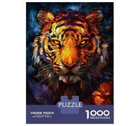 Rompecabezas para Adolescentes De 1000 Piezas Abstract Tiger Rompecabezas para Adultos Juguetes De Bricolaje Análisis Y Lógica Diversión En Casa Actividades, 70x50cm/1000pcs