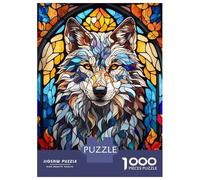Rompecabezas para Adolescentes De 1000 Piezas Abstract Wolf Rompecabezas para Adultos Juego Práctico Una Obra De Arte Cumpleaños 52x38cm/1000pcs