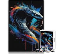 Rompecabezas para Adolescentes de 1000 Piezas, Abstracto, Vibrante, Cobra, Juguetes, Juegos educativos, desafío difícil, Regalo de Amigo Secreto, tamaño 38x52cm