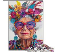 Rompecabezas para Adolescentes de 1000 Piezas Abuela Feliz, Ideal para Mayores de 14 años Difícil de completar, Pero Divertido y Divertido Un Regalo Genial (tamaño 50x75cm)