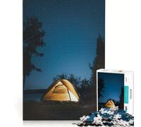 Rompecabezas para Adolescentes de 1000 Piezas: Acampada bajo Las Estrellas por la Noche Juego Educativo, Ideal para Reducir el estrés Un Regalo estupendo para los Amantes de los Videojuegos 38x52cm