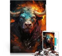 Rompecabezas para Adolescentes de 1000 Piezas Acuarela de Minotauro Resistente Juego de Preguntas Mejorar el Amor Entre Parejas 75x50cm