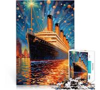 Rompecabezas para Adolescentes de 1000 Piezas Acuarela del Titanic Juegos educativos Juguetes de Bricolaje Regalo Divertido 52x38cm