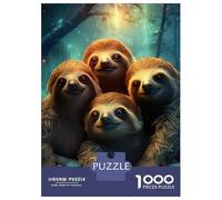 Rompecabezas para Adolescentes De 1000 Piezas Adorable Sloth Friends Rompecabezas para Adolescentes Juegos Relajantes Decoración Perfecta Regalos De Cumpleaños Y Únicos 38x26cm/1000pcs