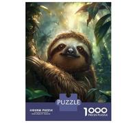 Rompecabezas para Adolescentes De 1000 Piezas Adorable Sloth in Jungle Rompecabezas para Adultos Juguetes De Bricolaje Análisis Y Lógica Regalo De Cumpleaños, Regalos, 38x26cm/1000pcs