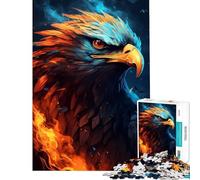 Rompecabezas para Adolescentes de 1000 Piezas Águila Americana Orgullo Fuego Desafío de Inteligencia Cerebral Juguetes Adictivos Juego Familiar Alivia el Estrés Regalo Divertido (Tamaño 50x75cm)