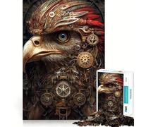 Rompecabezas para Adolescentes de 1000 Piezas Águila biomecánica,Piezas de Corte Limpio,Juego Inteligente,Regalo,Tiempo Libre,Juego,Escena navideña,Arte (38x26cm)