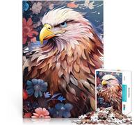 Rompecabezas para Adolescentes de 1000 Piezas águila Calva Entre Flores Juego de Preguntas Regalos para Amigos y Familiares 50x70cm