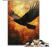 Rompecabezas para Adolescentes de 1000 Piezas, Águila Negra, Juego Familiar, antiestrés, desafío difícil, Potencia el Amor en Pareja tamaño 26x38cm