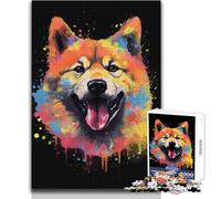 Rompecabezas para Adolescentes de 1000 Piezas, Akita Inu, Color Shiba Inu, Juego desafiante, Juguetes, Actividades Familiares, Juguete Educativo, tamaño 38x52cm