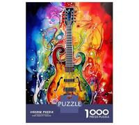 Rompecabezas para Adolescentes De 1000 Piezas Alcohol Ink Guitar Rompecabezas para Adultos Juegos Relajantes Análisis Y Lógica Difícil Y Desafiante 52x38cm/1000pcs