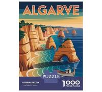 Rompecabezas para Adolescentes De 1000 Piezas Algarve Coast Travel Rompecabezas Juguete Decoración De Pared Vacaciones En Casa Matar El Tiempo Desafío Educativo 52x38cm/1000pcs