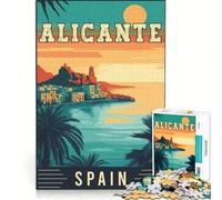 Rompecabezas para Adolescentes de 1000 Piezas, Alicante, España, Juegos relajantes, interacción Entre Padres e Hijos, Juego de desafío único 38x26cm