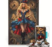 Rompecabezas para Adolescentes de 1000 Piezas, Alicia en el País de Las Maravillas, Estilo Steampunk, Juego de ingenio, interacción Entre Padres e Hijos, Regalo de cumpleaños, Regalos 38x26cm