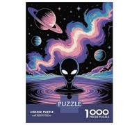 Rompecabezas para Adolescentes De 1000 Piezas Alien in Space Water Rompecabezas para Adultos Juguete Decoración De Pared Carrera De Velocidad Manual Desafío Educativo 52x38cm/1000pcs