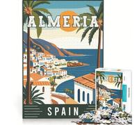 Rompecabezas para Adolescentes de 1000 Piezas: Almería, España Arte de Viaje, Juegos educativos, Mejora la Memoria, Regalo de cumpleaños, Regalos 38x52cm