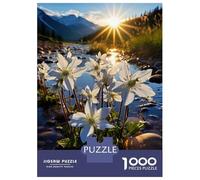 Rompecabezas para Adolescentes De 1000 Piezas Alpine Flowers in The Sunlight Rompecabezas para Adolescentes Juegos Relajantes Decoración Perfecta Regalos De Cumpleaños Y Únicos 52x38cm/1000pcs