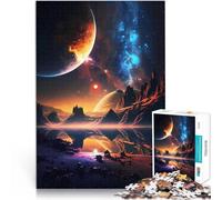 Rompecabezas para Adolescentes de 1000 Piezas Amanecer en el Planeta Cosmos Juguetes de Juego Decoración hogar 52x38cm