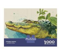 Rompecabezas para Adolescentes De 1000 Piezas Amazon River Crocodile Rompecabezas para Adolescentes Juegos Relajantes Decoración Perfecta Regalos De Cumpleaños Y Únicos 52x38cm/1000pcs
