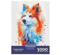 Rompecabezas para Adolescentes De 1000 Piezas American Eskimo Dog Rompecabezas para Adultos Juegos Relajantes Decoración Cumpleaños 38x26cm/1000pcs
