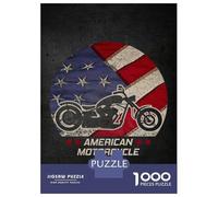 Rompecabezas para Adolescentes De 1000 Piezas American Pride Motorcycle Rompecabezas Juego De Ingenio Decoración Perfecta Regalos Y Cumpleaños Únicos 70x50cm/1000pcs