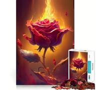 Rompecabezas para Adolescentes de 1000 Piezas Amor ardiente,Corte preciso,diversión,resolución de Problemas,diversión,relajación,Tiempo de diversión,exhibición de Arte navideño (50x75cm)