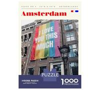 Rompecabezas para Adolescentes De 1000 Piezas Amsterdam Travel Art Rompecabezas para Adolescentes Juegos Relajantes Alivia El Estrés 52x38cm/1000pcs