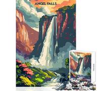 Rompecabezas para Adolescentes de 1000 Piezas Angel Falls Majesty Juguetes antiestrés Regalos de cumpleaños Juego de ingenio Actividades Divertidas en casa tamaño 38x52cm