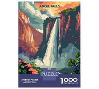 Rompecabezas para Adolescentes De 1000 Piezas Angel Falls Majesty Rompecabezas para Adultos Juego Familiar Difícil Difícil Cumpleaños Y Navidad 38x26cm/1000pcs