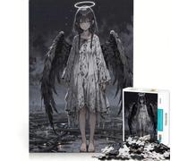 Rompecabezas para Adolescentes de 1000 Piezas Ángel perdido en ruinas Juegos relajantes interacción Entre Padres e Hijos Juego de desafío único 38x52cm