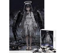 Rompecabezas para Adolescentes de 1000 Piezas Ángel perdido en ruinas Juguete Educativo Regalo de cumpleaños Juego Familiar con póster a Juego y Hoja de Trivia tamaño 38x52cm