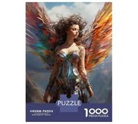 Rompecabezas para Adolescentes De 1000 Piezas Angel Wings Fantasy Art Print-2 Rompecabezas para Adultos Juegos Relajantes Decoración Perfecta Cumpleaños Y Navidad 38x26cm/1000pcs
