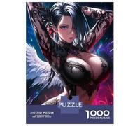 Rompecabezas para Adolescentes De 1000 Piezas Angel with Black Lace Rompecabezas para Adultos Juego Práctico Una Obra De Arte Cumpleaños 38x26cm/1000pcs