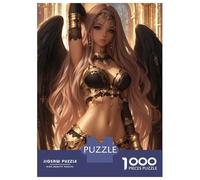 Rompecabezas para Adolescentes De 1000 Piezas Angel with Black Wings Rompecabezas Juegos Relajantes Pero Divertidos Y Humorísticos Cumpleaños 38x26cm/1000pcs