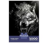 Rompecabezas para Adolescentes De 1000 Piezas Angry Wolf Portrait Rompecabezas para Adultos Juegos Familiares Desafío Difícil Regalos De Cumpleaños Y Únicos 70x50cm/1000pcs