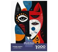 Rompecabezas para Adolescentes De 1000 Piezas Animal Cute Abstract Rompecabezas para Adultos Juego De Ingenio para Mejorar La Memoria Actividades Divertidas En Casa 70x50cm/1000pcs