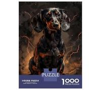 Rompecabezas para Adolescentes De 1000 Piezas Animal Majestic Dachshund Rompecabezas para Adultos Juego De Ingenio para Mejorar La Memoria Actividades Divertidas En Casa 70x50cm/1000pcs