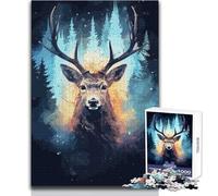 Rompecabezas para Adolescentes de 1000 Piezas, Animales, Naturaleza, Ciervos, Cosmos, Juguete, Juego Intelectual para diversión Familiar, Regalo de cumpleaños, tamaño 38x26cm